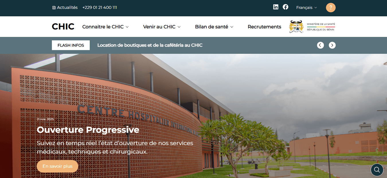 CHIC : Centre Hospitalier International de Calavi